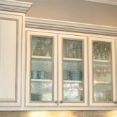 Kitchen Cabinets With Seeded Glass Doors