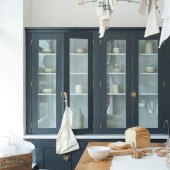 Painted Kitchen Cabinets With Glass Doors