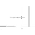 Sliding Glass Door Cad Drawing