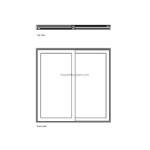 Sliding Glass Door Elevation Cad Block