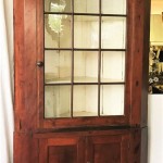 Vintage Corner Cabinet Glass Doors