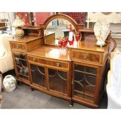 Antique Sideboard With Glass Doors