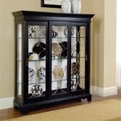 Black Curio Cabinet With Glass Doors