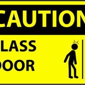 Caution Glass Door Signage