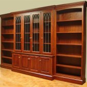 Cherry Bookcases With Glass Doors