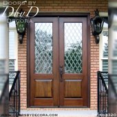 Double Wood Doors With Glass