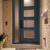 Exterior Door With Frosted Glass Panels