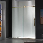 Frameless Glass Shower Doors With Gold Hardware