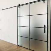 Frosted Glass Panel Barn Doors