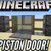 How To Make A Glass Piston Door In Minecraft