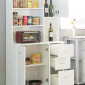 Kitchen Storage Cabinets With Glass Doors And Shelves