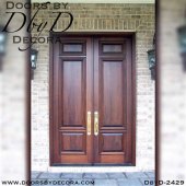 Solid Wood Exterior Doors With Glass