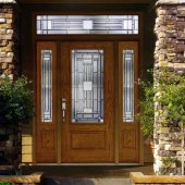 Solid Wooden Front Doors With Glass