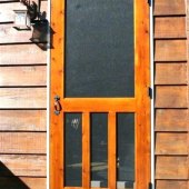 Wood Screen Door With Glass Insert